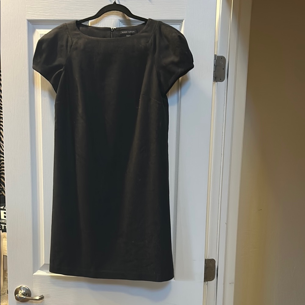 Banana Republic Black Sheath Mini Dress with Puff Sleeves